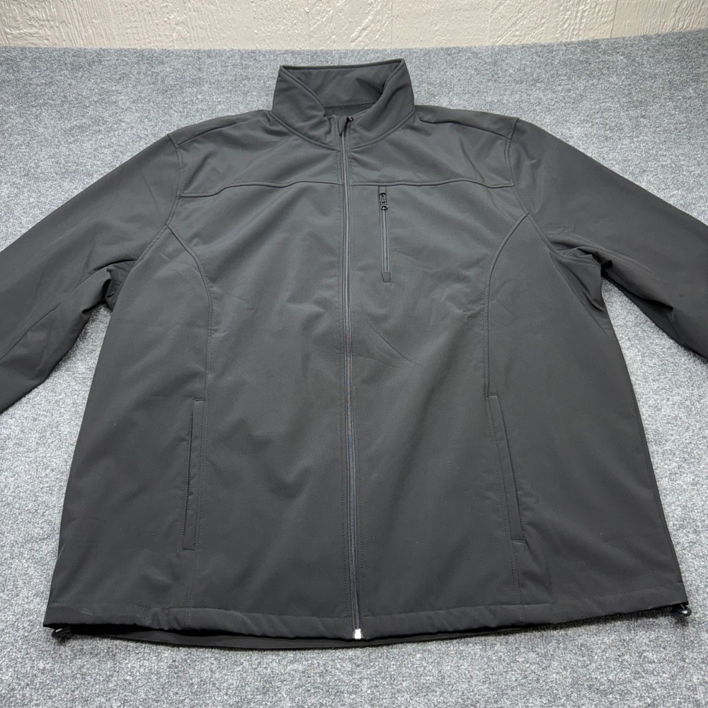The Foundry Supply Co Mens Black Softshell Fleece Lined Jacket 3XLT Big and Tall